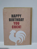 X119 - Happy Birthday you cock - funny birthday card