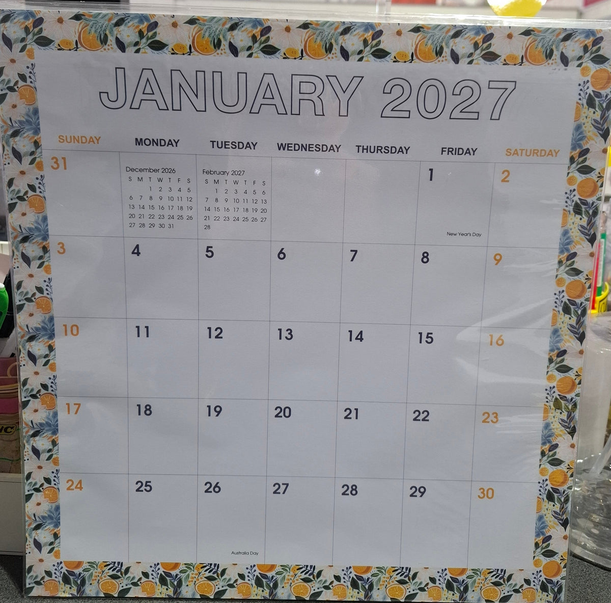 2027 MAGNETIC MONTHLY CALENDER