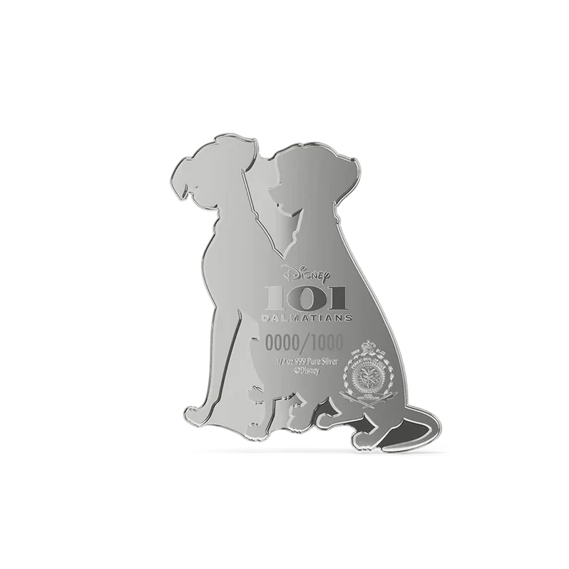 Disney 101 Dalmatians Collectible 1/2oz Silver Coin + 5g Silver Foil Set