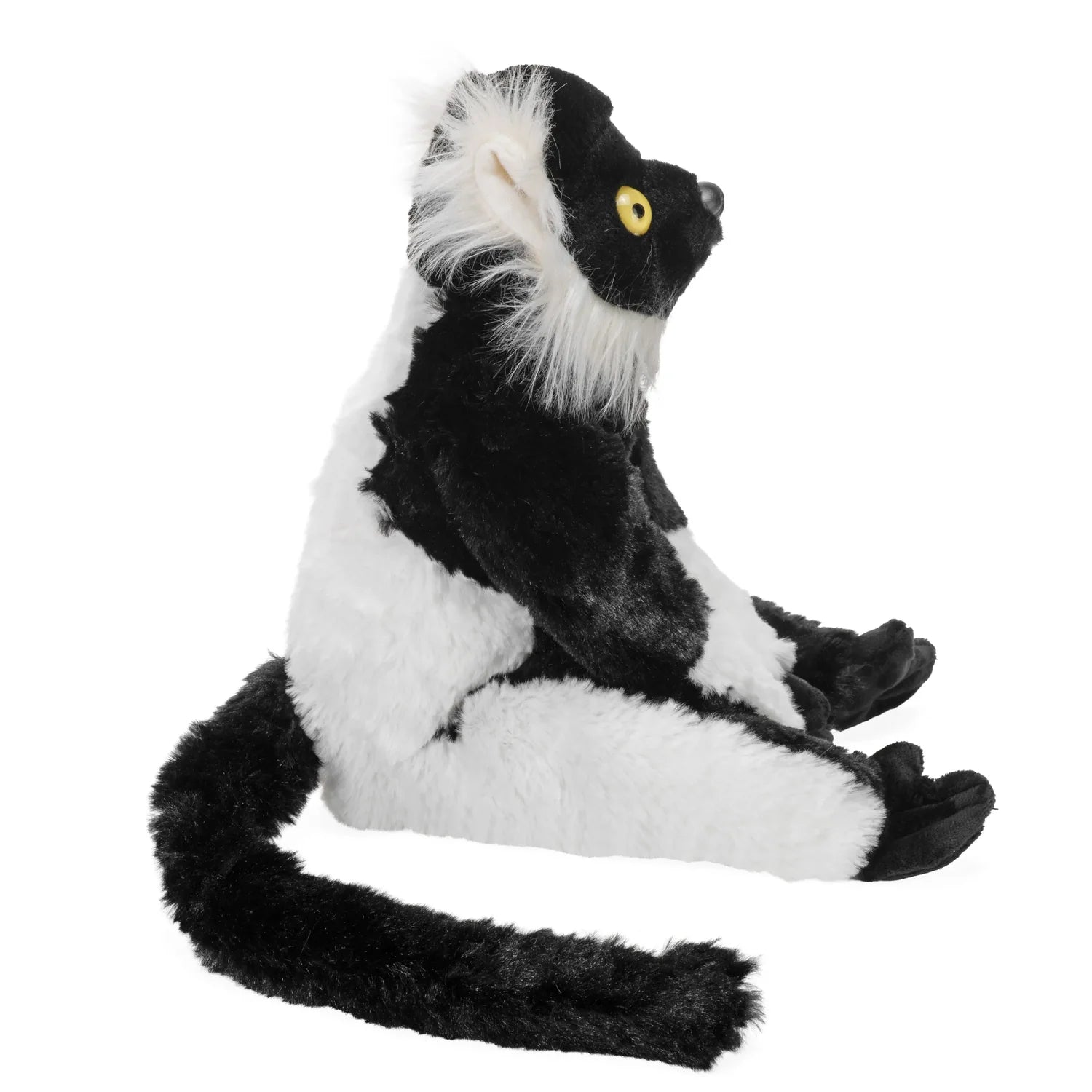 Wild Republic Cuddlekins Black & White Ruffed Lemur Stuffed Animal - 12"