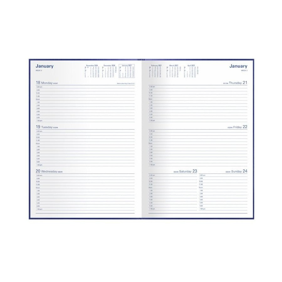 DIARY 2027 COLLINS KINGSGROVE A4 341.P59 WTV BLUE
