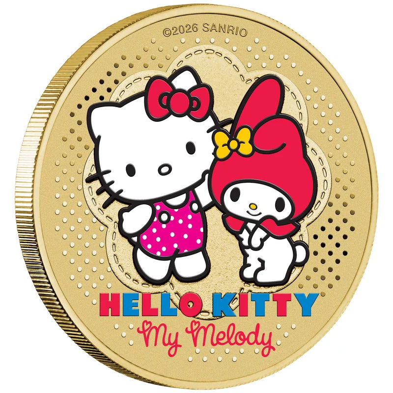 Hello Kitty and My Melody 2026 Stamp and Coin Cover