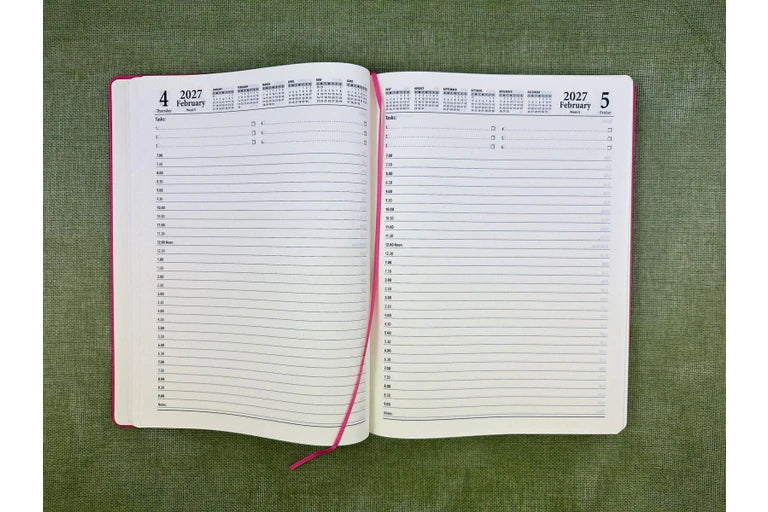 2027 Diary OzCorp Contempo A4 Day to Page Casebound Ocean Blue