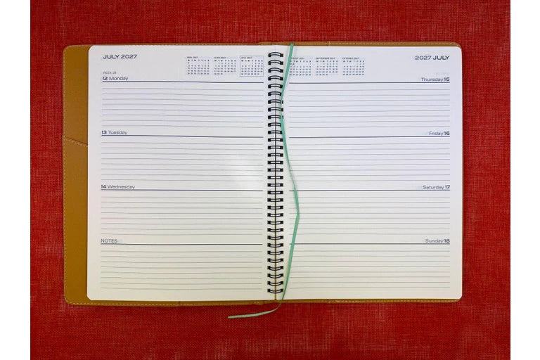 2027 Diary OzCorp Contempo A4 Week to View Olive, CA4SW4227