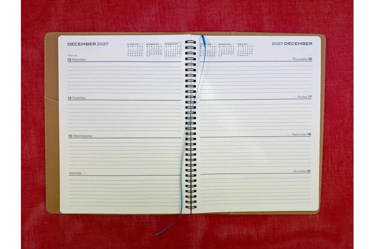 2027 Diary OzCorp Contempo A4 Week to View Stormy Blue, CA4SW3327