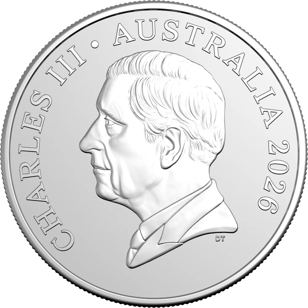 Kangaroo Series 2026 $1 1oz Fine Silver Frosted Uncirculated Coin