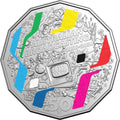 First Television Broadcast 70th Anniversary 2026 50c Coloured Uncirculated Coin in Card