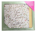 Christmas Charity Boxed Cards - Type Over Fine Leaf Pattern