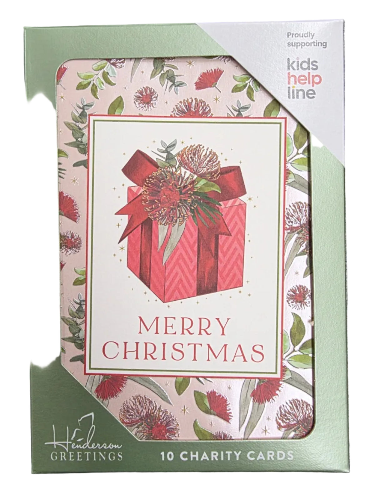 Christmas Charity Boxed Cards - Botannicals Red Gift