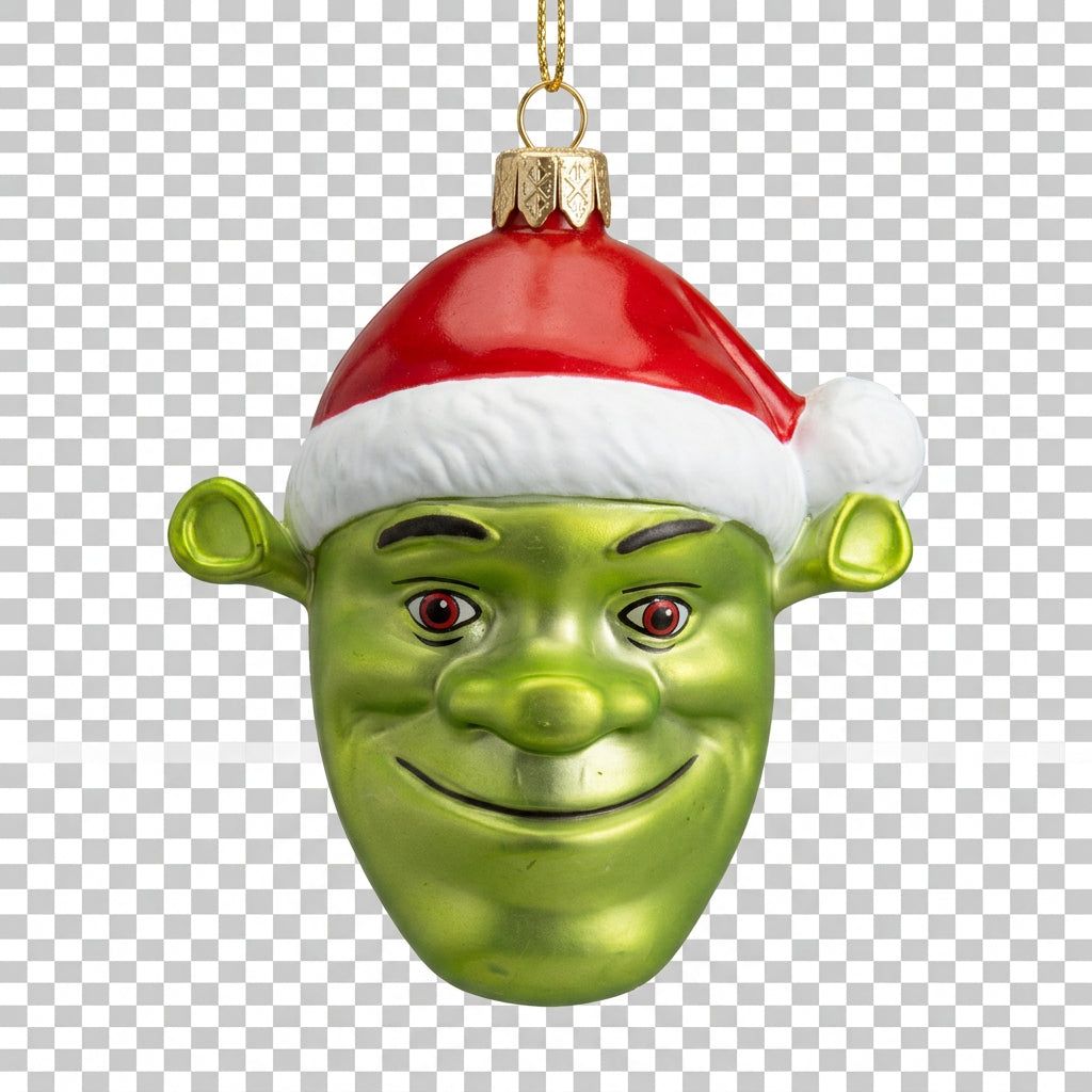 Shrek 3D Head Plastic Christmas Tree Ornament