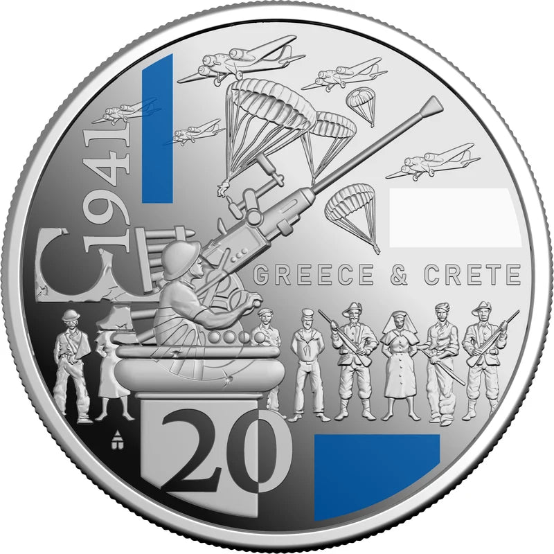 1941: Service Amid Strife - 2026 20c Coloured Silver Proof Three-Coin Set