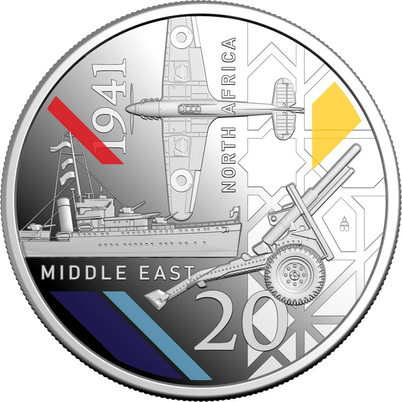 1941: Service Amid Strife - 2026 20c Coloured Silver Proof Three-Coin Set