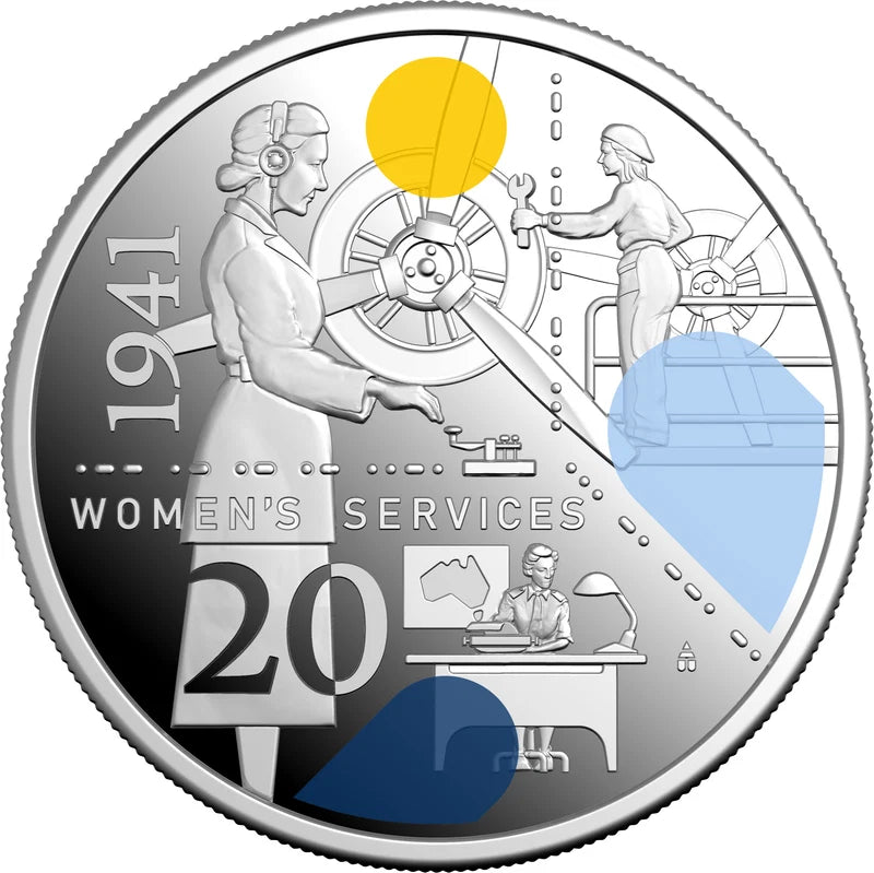 1941: Service Amid Strife - 2026 20c Coloured Silver Proof Three-Coin Set