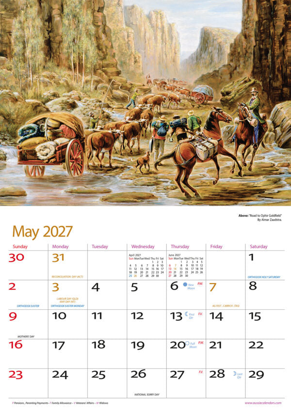 AUST PAINTED SCENES CALENDAR CALENDAR: 2027