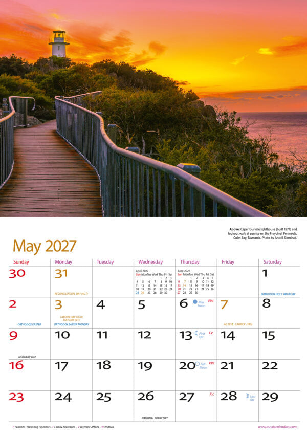 TASMANIA CALENDAR: 2027