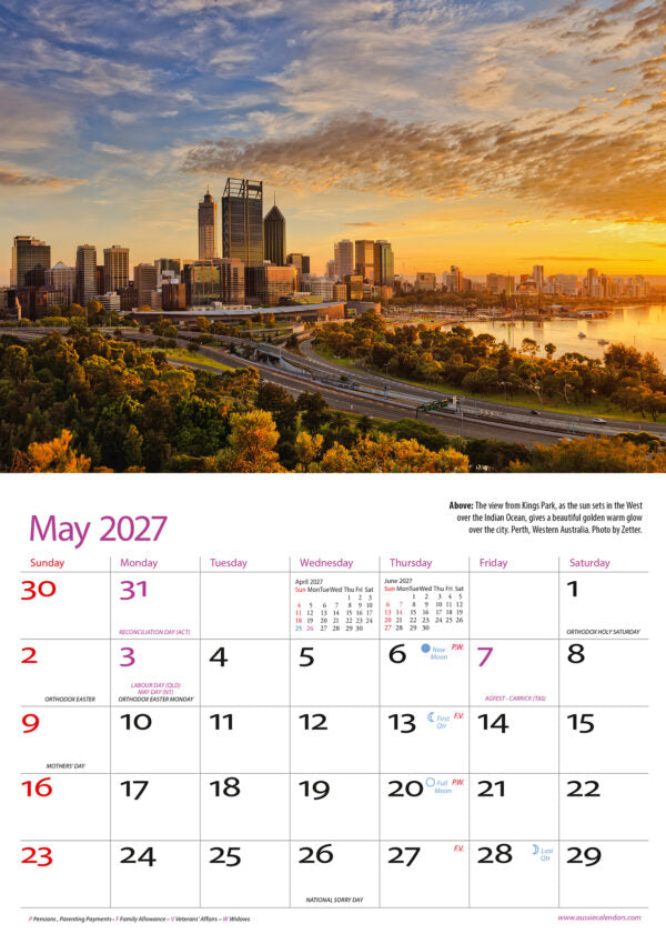 G'DAY FROM AUST CALENDAR: 2027
