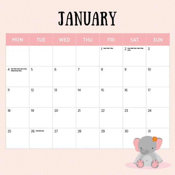 BABY ANIMALS CALENDAR: 2027