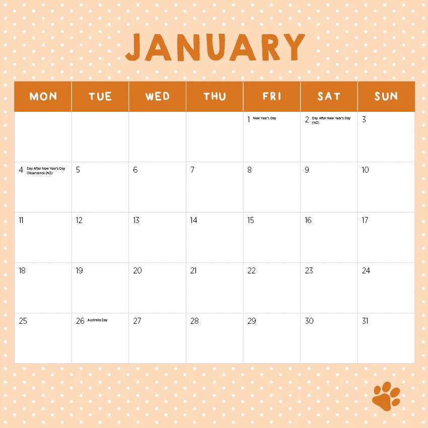 CAT CRIMES CALENDAR: 2027
