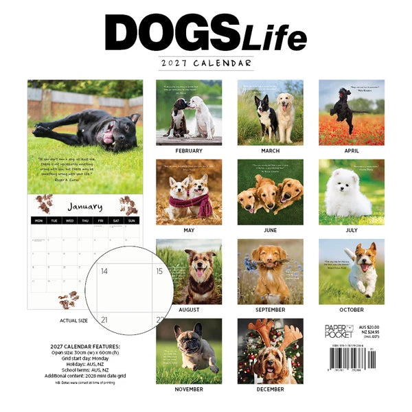 DOGS LIFE CALENDAR: 2027