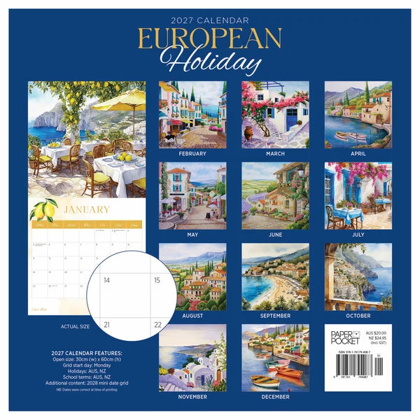 EUROPEAN HOLIDAY CALENDAR: 2027