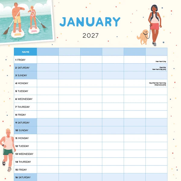FAMILY PLANNER CALENDAR: 2027