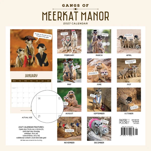 GANGS OF MEERKAT MANOR CALENDAR: 2027