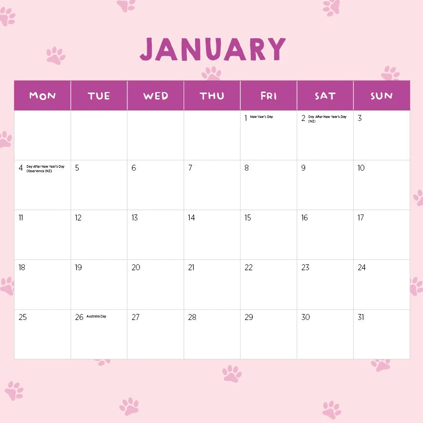 GUILTY DOGS CALENDAR: 2027