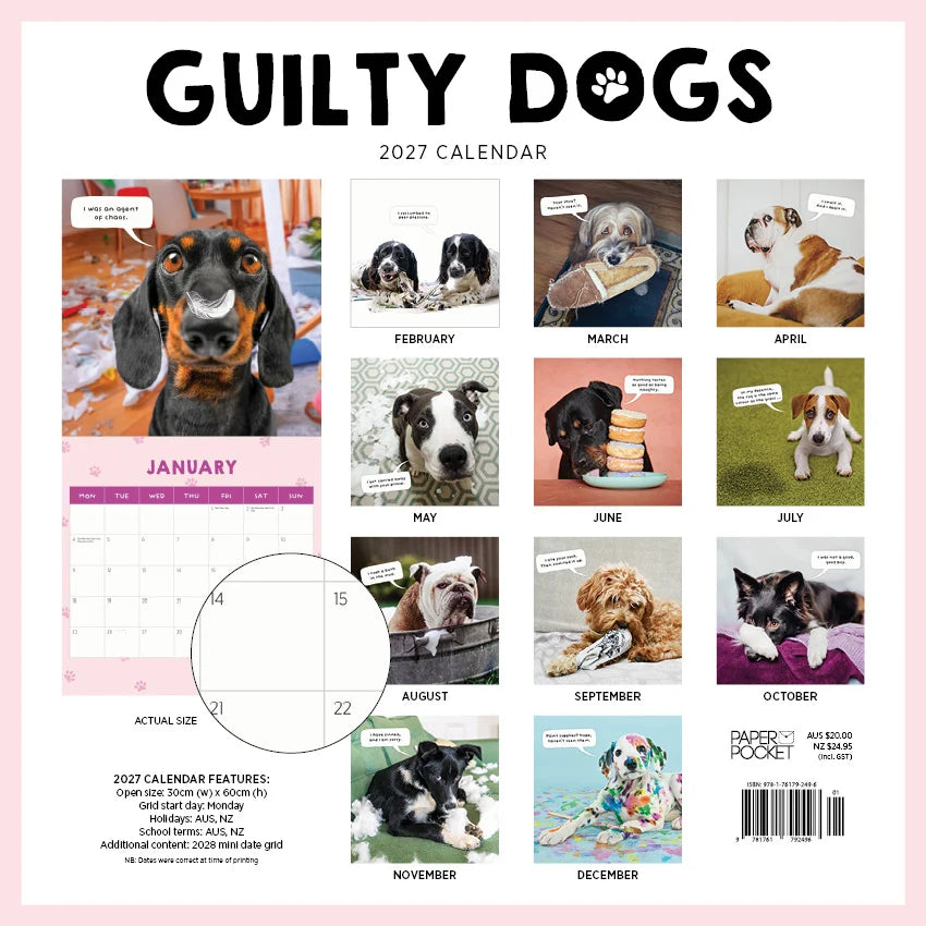 GUILTY DOGS CALENDAR: 2027