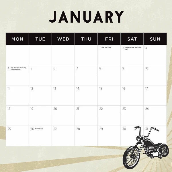 HARLEYS CALENDAR: 2027