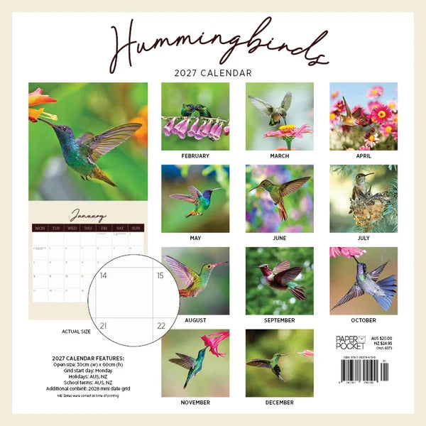 HUMMINGBIRDS CALENDAR: 2027