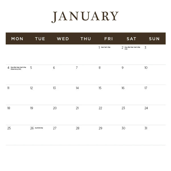 ILLUSTRATED BIRDS CALENDAR: 2027