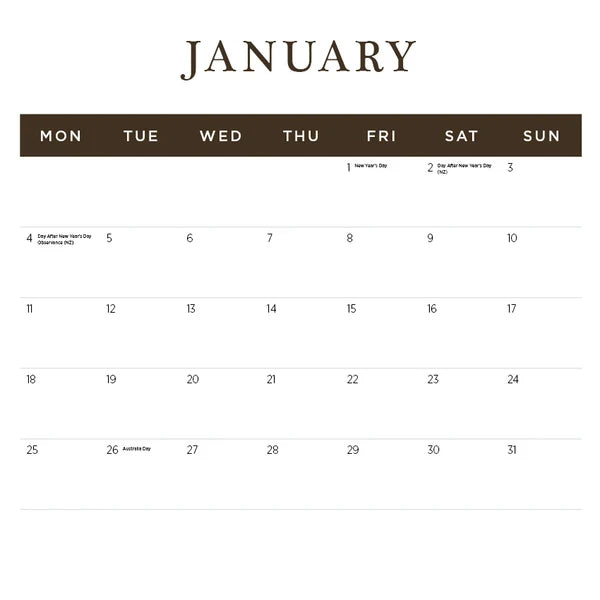 ILLUSTRATED BOTANICALS CALENDAR: 2027