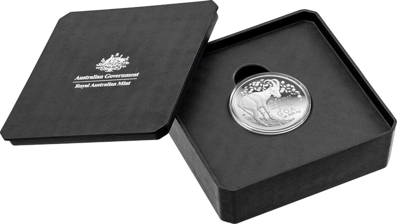 Year of the Goat 2027 $5 1oz Fine Silver Proof Domed Coin