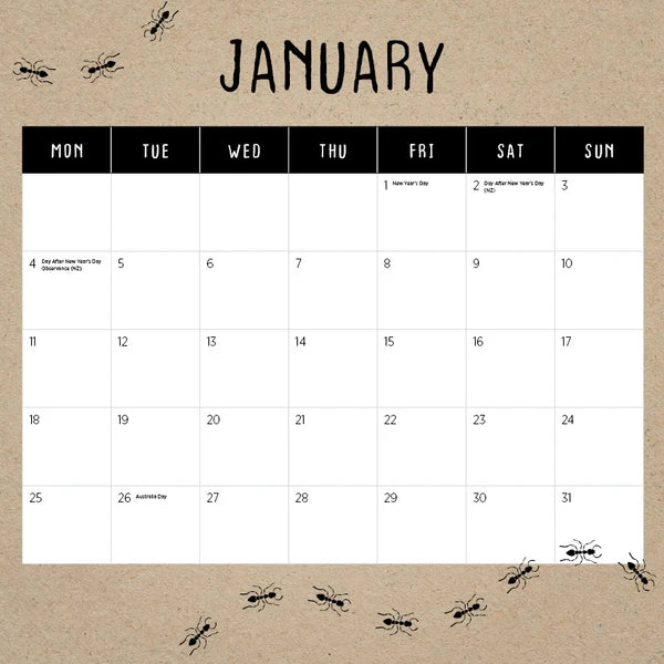 MEERKATS CALENDAR: 2027