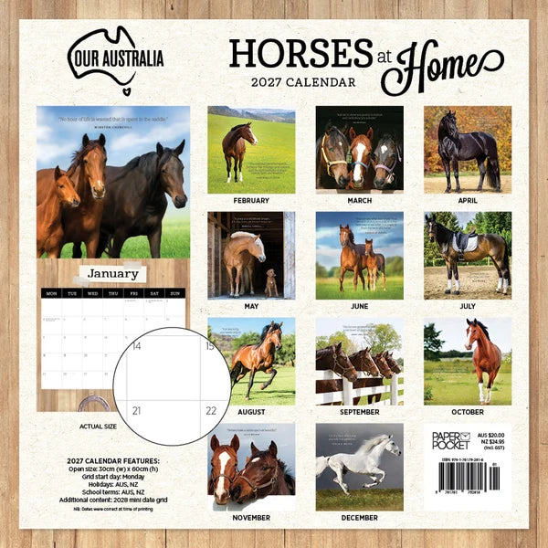 HORSES AT HOME CALENDAR: 2027