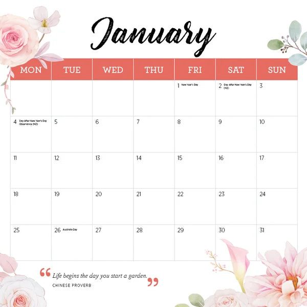 OUR AUST LIFE IS A GARDEN CALENDAR: 2027