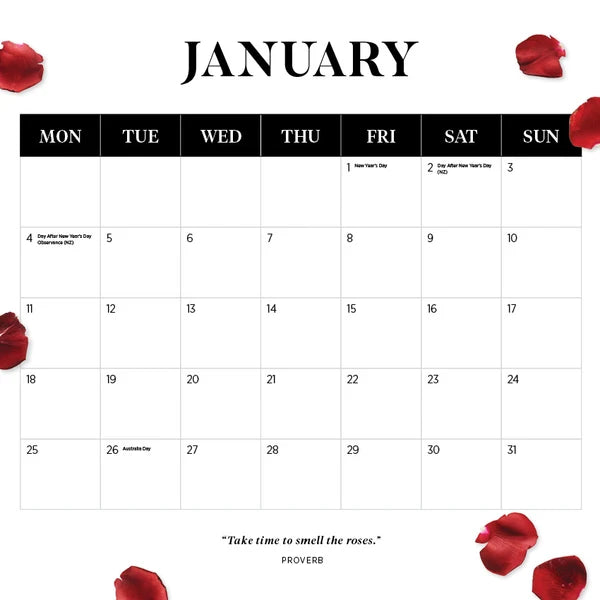 OUR AUST ROSES CALENDAR: 2027