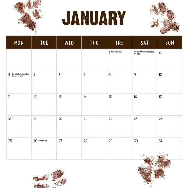 OUR AUST WORKING DOGS CALENDAR: 2027