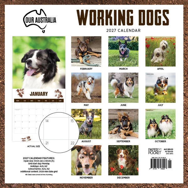 OUR AUST WORKING DOGS CALENDAR: 2027