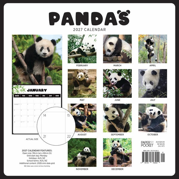 PANDAS CALENDAR: 2027