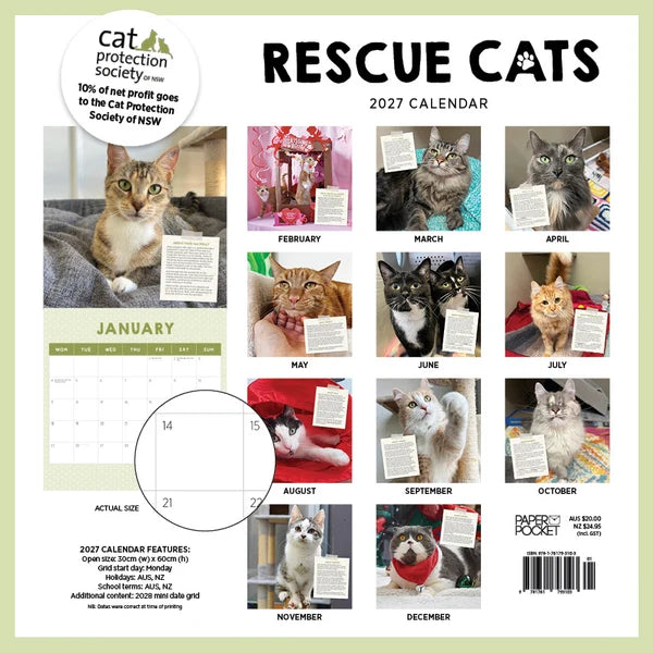 RESCUE CATS CALENDAR: 2027