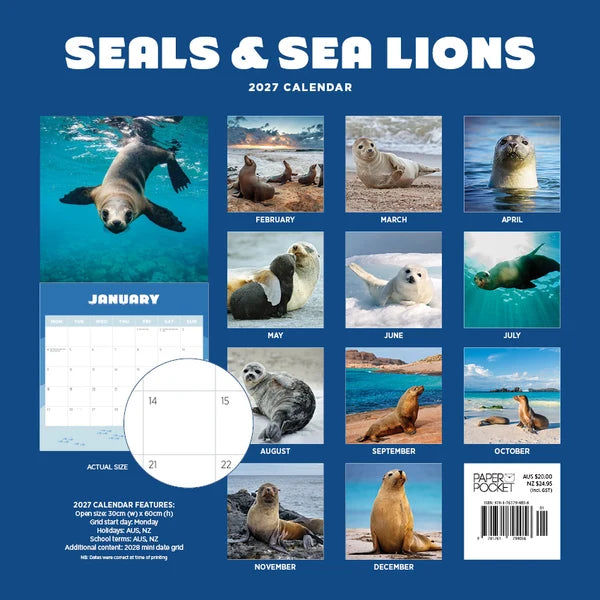 SEALS AND SEA LIONS CALENDAR: 2027