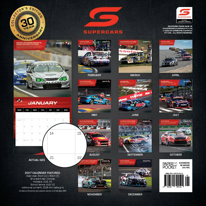 V8 SUPERCARS CALENDAR: 2027