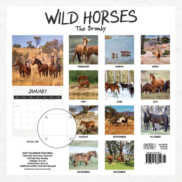 OUR AUST WILD HORSES CALENDAR: 2027