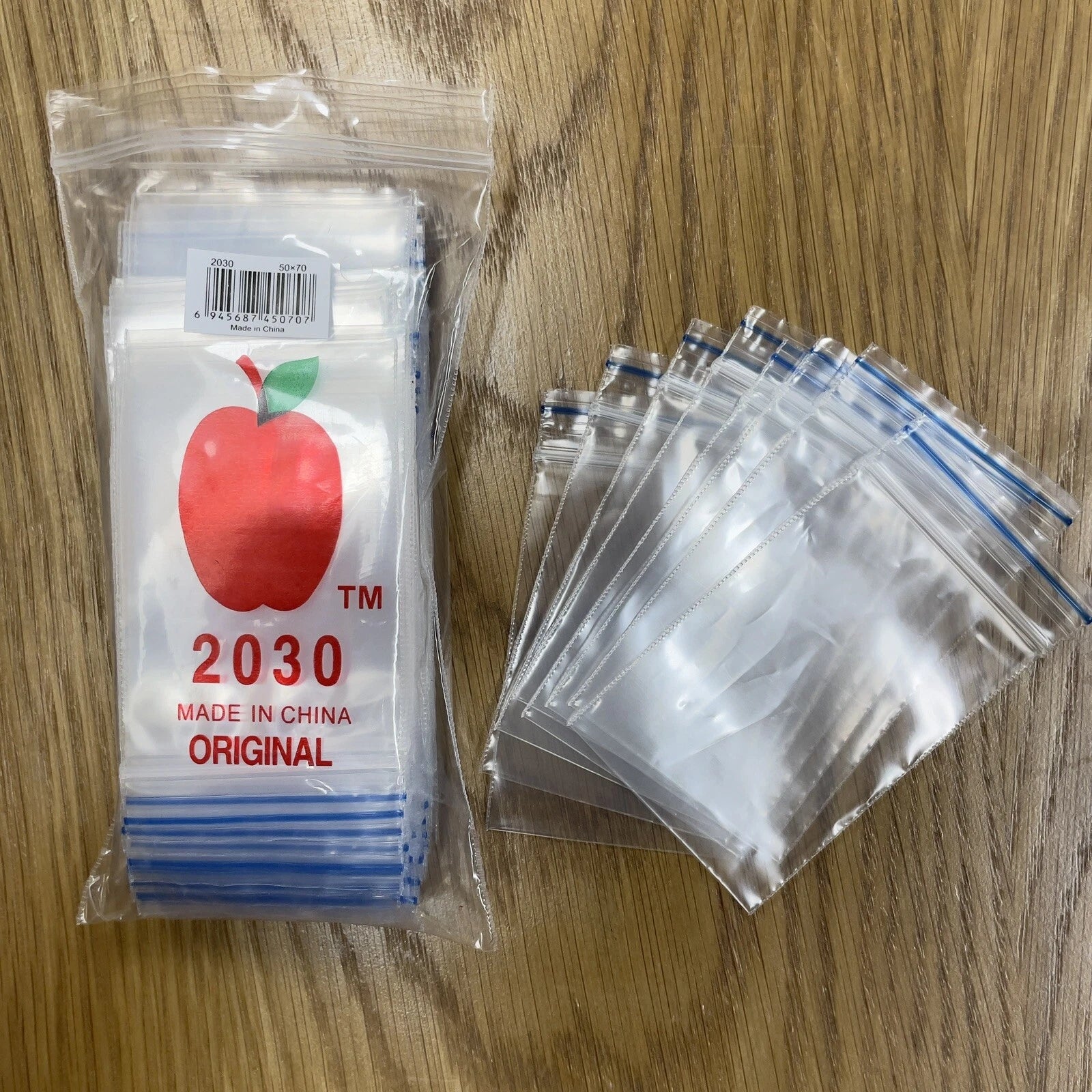 2030 ZIP LOCK PLASTIC BAGS
