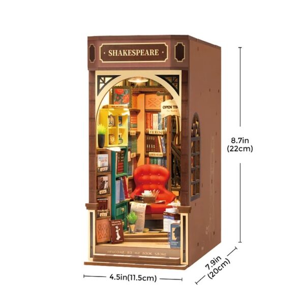 ROBOTIME DIY BOOKEND KIT BOOKSTORE