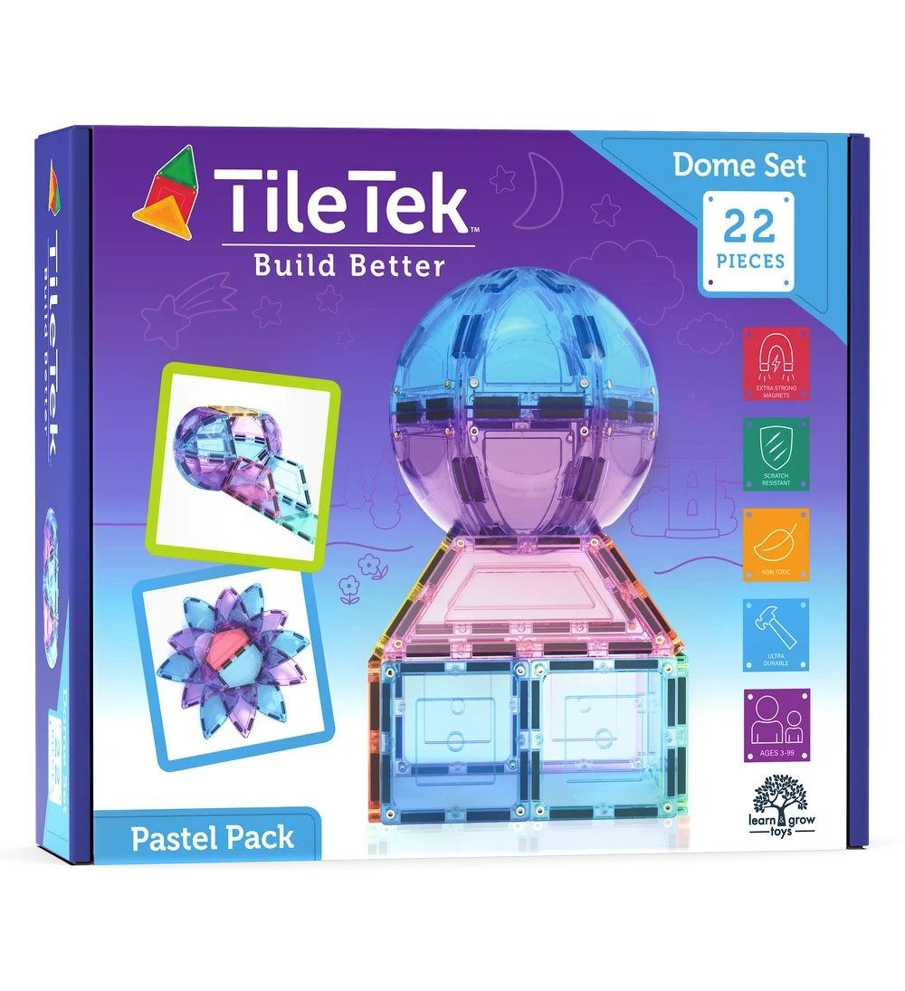 TILE TEK BUILD BETTER DOME SET 22 PIECES PASTEL PACK