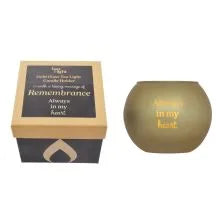 LOVE & LIGHT TEALIGHT HOLDER REMEMBRANCE