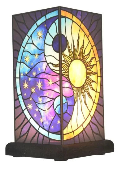 STAINED MYSTIC LAMP - SUN & MOON