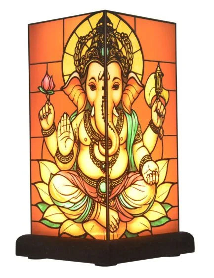 STAINED MYSTIC LAMP - LORD GANESH